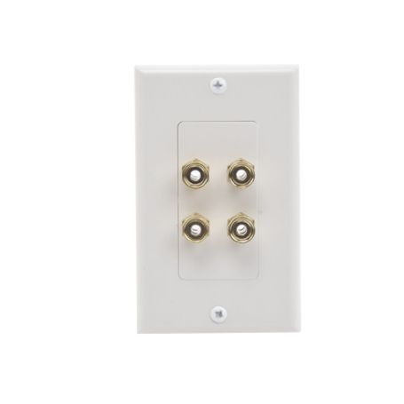 placa de pared postes de unión tipo banana conexión para 2 altavoces fácil instalación conectores chapados en oro198335